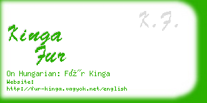kinga fur business card
